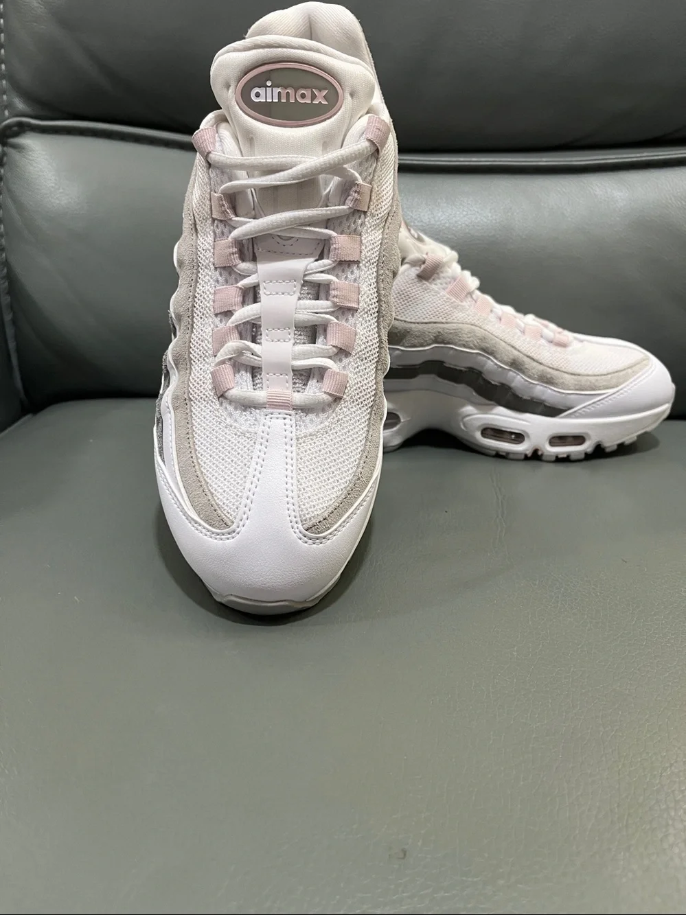 Nike Women’s Air Max 95 — White, Light Pink & Light Gray